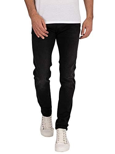 Image of Replay Men's Anbass Slim-Fit Hyperflex Jeans with Stretch, Black (Black 098), W29 x L32