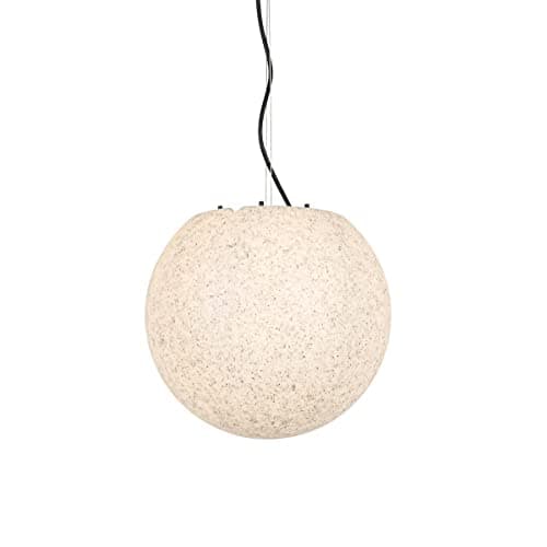 Image of Qazqa - Modern Outdoor Pendant Lamp I Pendant Light Ceiling Grey 35 cm IP44 - Nura Garden- - Modern - Suitable for LED E27 | 1 Light - Polyester Outdoor Pendant Light - Suitable for