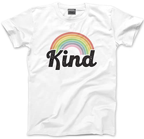 Image of HotScamp Be Kind - Kids T-Shirt - Rainbow Love Cute 7-8 Years White