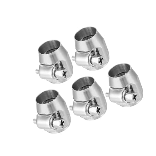 Image of Partuto 5 Pcs AN4 Hex Car Hose Finisher Pipe Clamp with Screw Silver Tone Replacement