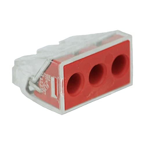 Image of WAGO LIMIT 773-173 3 Pole Push Wire Connector, Orange/Transparent, 25-60 mm