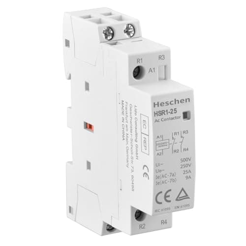 Image of Heschen Household AC Contactor, HSR1-25, 2 Pole, Two Normally Closed, AC 220V/230V Coil Voltage, 35mm DIN Rail Mount (1)