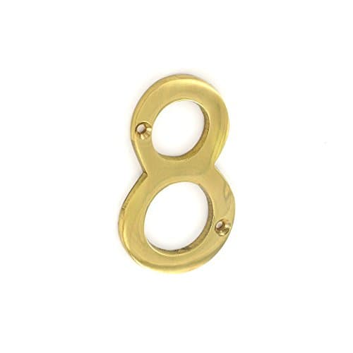 Image of Number 8 / Eight Brass House Door Numeral â€“ 3 / 75mm