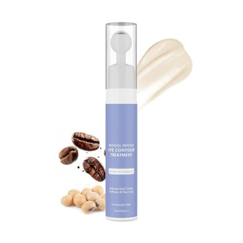 Image of Under Eye Cream with Soothing Massage Roller | 15ml | Roll-On for Dark Circles, Puffiness & Fine Lines | Under Eye Gel for Men & Women