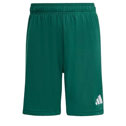 Image of adidas Unisex Kids Entrada26 Shorts Kids, Team Dark Green/White, 5-6 Years