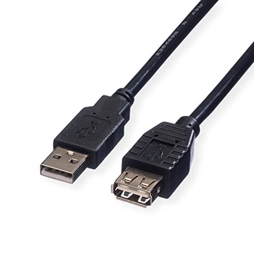 Image of ROLINE | USB 2.0 Cable | A | Male/Female | Black | 3 m