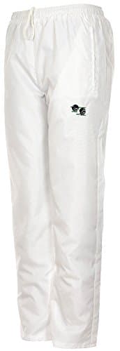 Image of WearAll New Bowls Lawn Bowling Unisex Men's Woman's Waterproof Trousers with Bowls Logo Elasticated Adjustable Waist White S