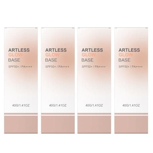 Image of Artless Glow Base, Hydrating Makeup Primer & UV Defense, Natural Brightening Base, Non-Greasy & Smooth, SPF 50(4pcs)