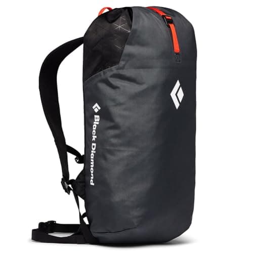 Image of BLACK DIAMOND Rock Blitz 15 Backpack For Rock Climbing and Hiking, Carbon, One Size