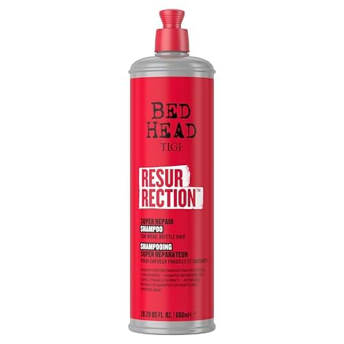 Image of Bed Head by TIGI Resurrection Super Repair Shampoo, 600ml – Repairing shampoo for dry, brittle and damaged hair with added moisture and nourishment