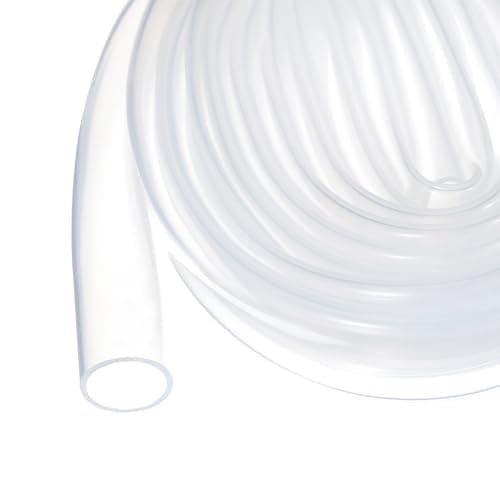 Image of Rebower 1m(3ft) Silicone Tubing 12mm ID 14mm OD Clear Industrial Plastic Tubing Pure Silicone Hoses for Pump Siphoning Draining Irrigation Brewing, 1/2" x 9/16"