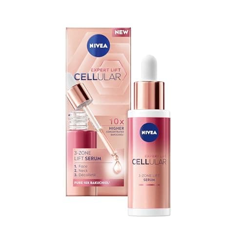 Image of NIVEA Cellular Expert Bakuchiol Lifting Serum (30ml), Face Serum with Pure 10x Bakuchiol, Visibly Reduces Wrinkles, Lifts Contours and Tightens Skin