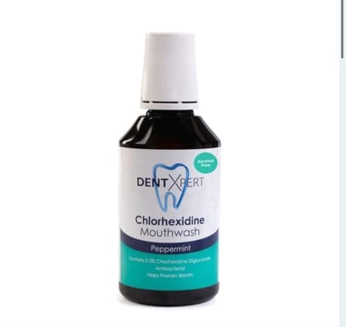 Image of Chlorhexidine Antiseptic Mouthwash Peppermint Flavour 300 Millilitre - 2 Pack