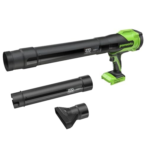 Image of Greenworks 24V Cordless Leaf Blower, 209km/h 7.65m³/min Powerful Garden & Car Blower, Lightweight & Compact, Variable Speed with Lock-On, Bare Tool – No Battery BLH22SA1