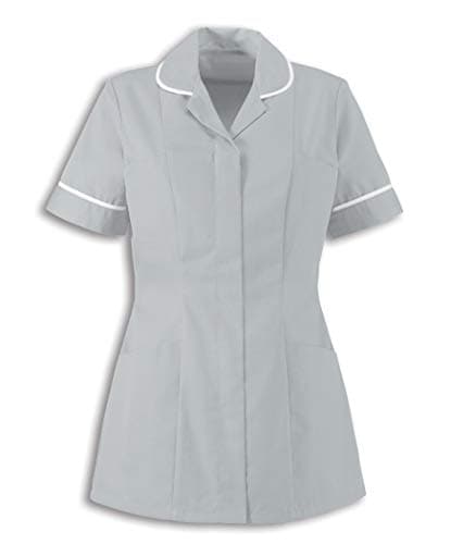 Image of Smart Uniform Healthcare Tunic (8, Pale Grey/White)