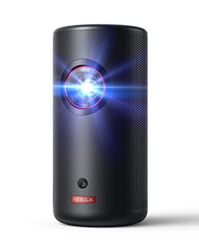 Image of NEBULA Capsule 3 Laser Projector, Upgraded with Google TV and Official Netflix, Mini Smart TV Projector with Wi-Fi, Outdoor Portable Projectors, Dolby Digital, 120-Inch Screen, 2.5H Built-In Battery