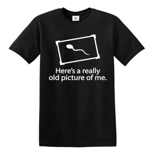 Image of Darkwear This is an Old Picture of Me Funny T-Shirt Rude Sexual Humor Adult Party T Shirt (Black, XL)