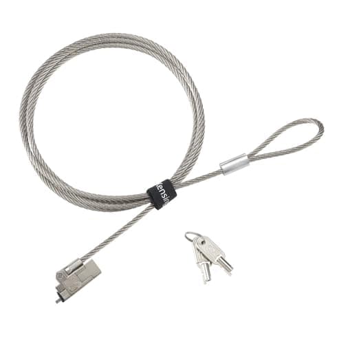 Image of Kensington Slim NanoSaver 2.0 EQ Keyed Laptop Lock, Lockable Device Security Tether for Ultra-Thin Laptops, Lie Flat Thin Profile, Universal Fit, 1.8m (6') Strong Carbon Steel Cable (K60630WW)