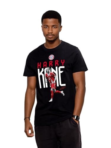 Image of FC Bayern München Unisex T-Shirt Kane Harry Kané Shirt, black, XL