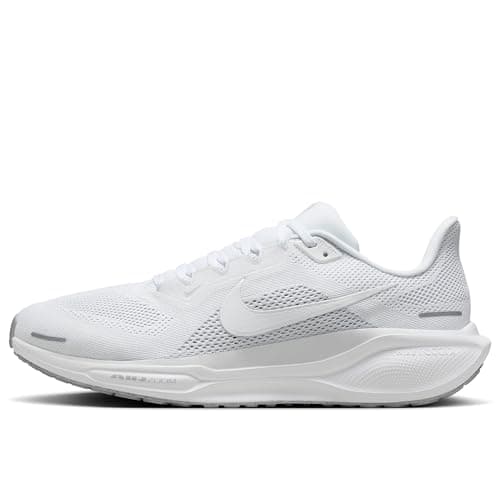 Image of NIKE Mens Pegasus 41 Sneaker, White Pure Platinum, 7 UK