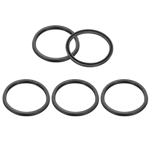 Image of PATIKIL Oil Seal 70 x 80 x 6mm, 5 Pcs Lip Seals Nitrile Rubber Cover Radial Shaft Washer Gasket for Cylinder Automotive Car Engine Drain Plug, Black