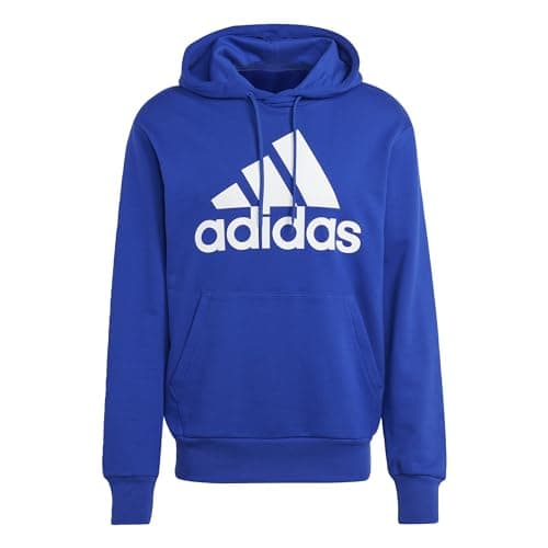 Image of adidas Men's Essentials French Terry Big Logo Hoodie, Semi Lucid Blue, L