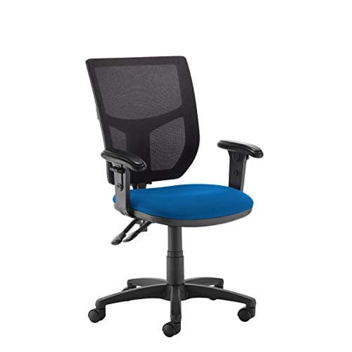 Image of Mr Office Altino 2 lever high mesh back operators chair with adjustable arms, Blue
