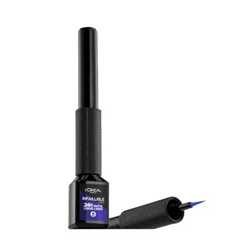 Image of L'Oréal Paris Matte Signature Liquid Eyeliner, Waterproof, Super Intense Color, Ultra-Precise Felt Tip & Textured Grip for Effortless Control, Shade: 02 Blue