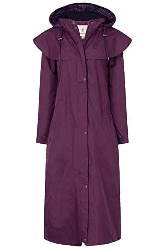 Image of LightHouse Outback Women's Full-Length Waterproof Raincoat - Lightweight, Durable, Stylish - Perfect for Outdoor Adventures - Plum - 12