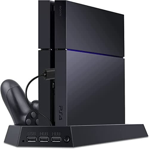 Image of TREE.NB Vertical Stand Charger for PS4 Cooling Fan,Dual Controller Charging Station for Sony PlayStation 4 Game Console for PlayStation 4 Charger(Not for PS4 Slim/Pro)