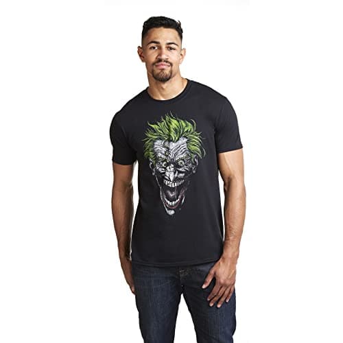Image of Mens DC Comics Joker T Shirt, Black, XXL UK