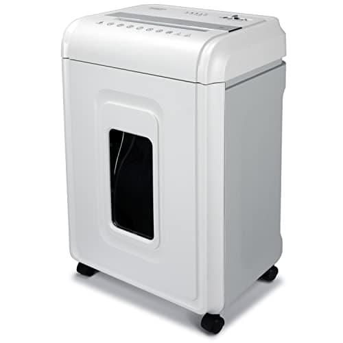 Image of Aurora Heavy Duty Anti-Jam 24-Sheet Crosscut Shredder/40 Min Run Time/ 7-Gallon Pullout Basket, White/Grey