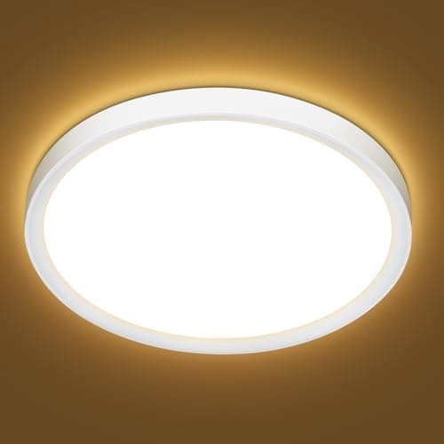 Image of Befurglor 24W LED Ceiling Light Ø 28.5cm, 3000K Warm White 2200LM,150W Equivalent, Modern LED Ceiling Lamp for Living Room,Bedroom, Kitchen, Bathroom, Hallway, Office
