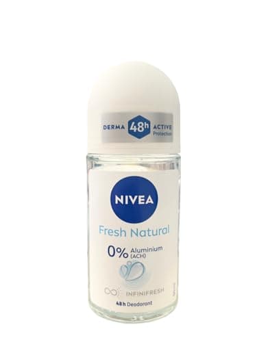 Image of NIVEA pack of 6 roll-on deodorant for women, deodorant protection aluminium-, 6 x 50 ml roll-on, fresh natural