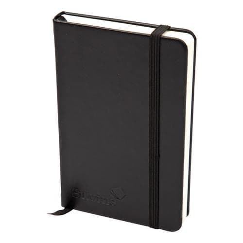 Image of Silvine Executive Soft Feel Notebook 80gsm Ruled with Marker Ribbon 160pp A4 Black Ref 198BK + Free finchley Refill Pen (4)