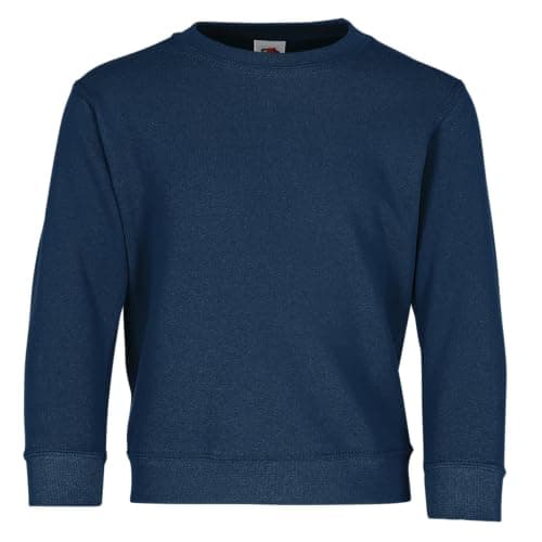 Image of Fruit of the Loom Kids Unisex Classic 80/20 Set-In Sweatshirt (5-6) (Navy)