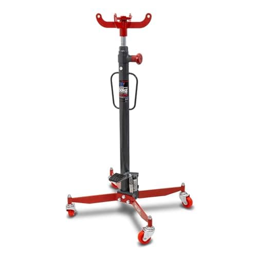 Image of WELZH Transmission Jack 650kg Dual Pump Hydraulic Werkstad Series Adjustable Tilt Saddle Telescopic Lift 1230 2055mm Drivetrain Gearbox Service Professional Workshop Equipment 5653-WW