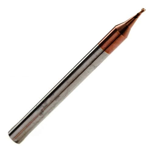Image of 0.4mm Solid Carbide Micro End Mill 2 Flute TiAlN Coated (0.4mm x 0.8mm x 50mm - 4mm Shank)