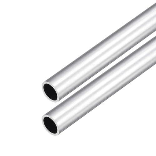 Image of DMiotech 2Pack (10mm OD x 8mm ID) 6063 Aluminum Round Tube 250mm Length Industry Metal Tubing for Machinery Frame Construction DIY Projects
