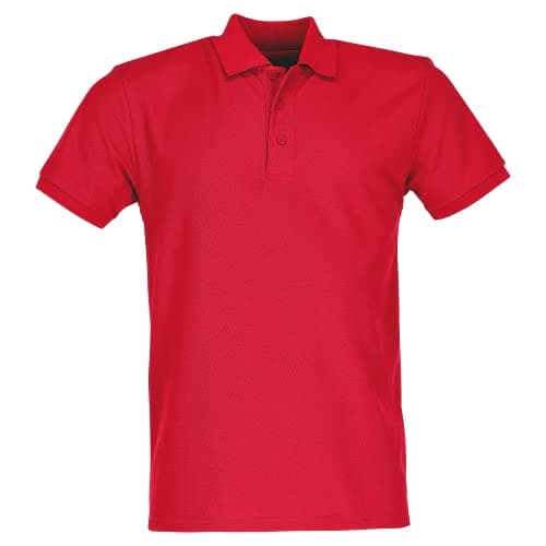 Image of Fruit of The Loom Mens 65/35 Heavyweight Pique Short Sleeve Polo Shirt (3XL) (Red)