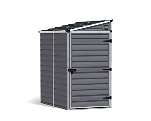 Image of Palram - Canopia Skylight 4' x 6' Lean-to Shed - Gray