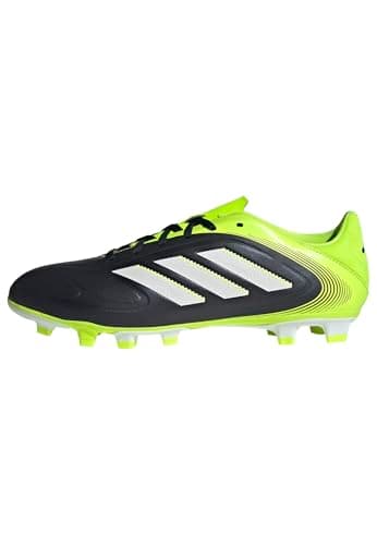 Image of adidas Unisex COPA Pure III Club Firm Ground/Multi Ground Football Boots, Core Black/Cloud White/Lucid Lemon, 9 UK