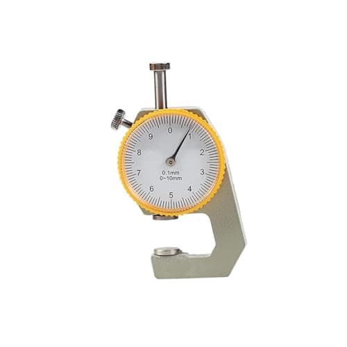 Image of WUTA Leather Thickness Gauge,0-10mm Portable Flat Head Thickness Measuring for Paper, Leather, Metal Sheet,Accuracy 0.1mm
