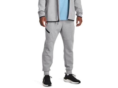 Image of Under Armour - - Unstoppable FLC Jogging Bottoms for Men, Colorite Mod Grey/Black (011), Size: XL x Regular