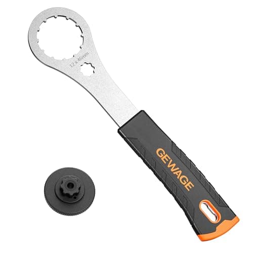 Image of GEWAGE Bicycle Centre Lock Tool, Bicycle Bottom Bracket Key Compatible with Shimano Hollowtech II/BB9000, BBR60, M8000, Sram Dub, RaceFace, Cinch, Rotor BSA30, Hawk Racing, BB3086M (12 Notches*44mm)