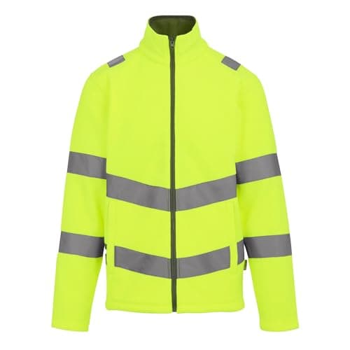 Image of Regatta Professional Mens Pro Contract Thor Hi-Vis Fleece Jacket, Yellow, M