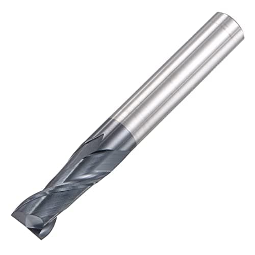 Image of sourcing map Square Nose End Mill, 10mm Tip Dia Solid Carbide AlTiN Coated CNC Router Bits 2 Flute Spiral Milling Cutter HRC45 with 10mm Shank 75mm (3-inch) Length