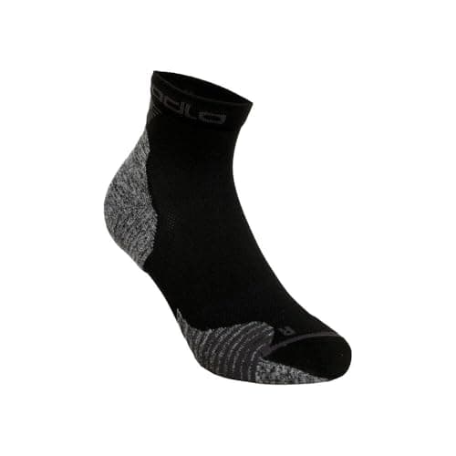 Image of ODLO Unisex Ceramicool running quarter socks, black, 39-41