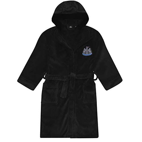 Image of Newcastle United FC Official Gift Boys Fleece Dressing Gown Black 7-8 Years