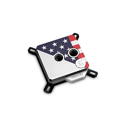 Image of EKWB EK-Quantum Velocity Honor Intel D-RGB CPU Water Block - Black Nickel - Stars & Stripes